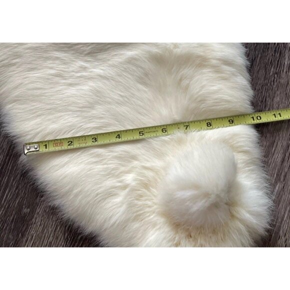 Vintage Rabbit Fur White Over The Shoulder Cape Wrap 70s Scarf Fits Small-Medium - Picture 6 of 16